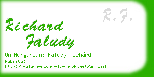 richard faludy business card