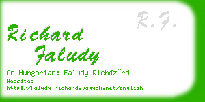 richard faludy business card